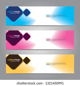Vector abstract web banner design template. Collection of web banner template. Abstract geometric web design banner template isolated on grey background. Header - landing page Web Design Elements 