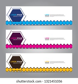 Vector abstract web banner design template. Collection of web banner template. Abstract geometric web design banner template isolated on grey background. Header - landing page Web Design Elements 