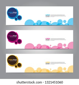 Vector abstract web banner design template. Collection of web banner template. Abstract geometric web design banner template isolated on grey background. Header - landing page Web Design Elements 