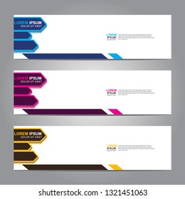 Vector abstract web banner design template. Collection of web banner template. Abstract geometric web design banner template isolated on grey background. Header - landing page Web Design Elements 