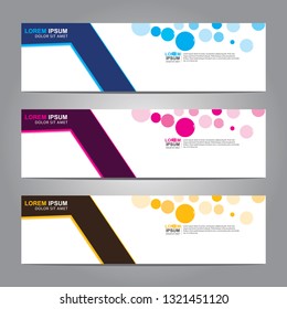Vector abstract web banner design template. Collection of web banner template. Abstract geometric web design banner template isolated on grey background. Header - landing page Web Design Elements 