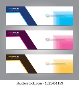 Vector abstract web banner design template. Collection of web banner template. Abstract geometric web design banner template isolated on grey background. Header - landing page Web Design Elements 