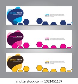 Vector abstract web banner design template. Collection of web banner template. Abstract geometric web design banner template isolated on grey background. Header - landing page Web Design Elements 