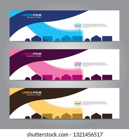 Vector abstract web banner design template. Collection of web banner template. Abstract geometric web design banner template isolated on grey background. Header - landing page Web Design Elements 