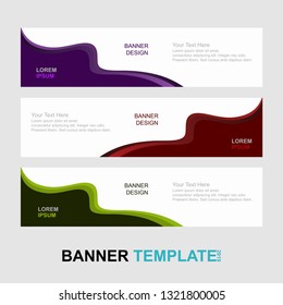Vector abstract web banner design template. Collection of web banner template.  