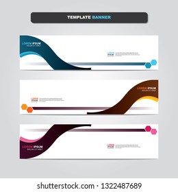 Vector abstract web banner design template. Collection of web banner template. Abstract geometric web design banner template isolated on grey background. Header - landing page Web Design Elements 