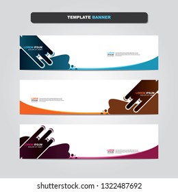 Vector abstract web banner design template. Collection of web banner template. Abstract geometric web design banner template isolated on grey background. Header - landing page Web Design Elements 