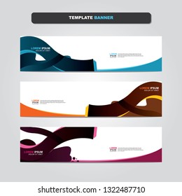 Vector abstract web banner design template. Collection of web banner template. Abstract geometric web design banner template isolated on grey background. Header - landing page Web Design Elements 