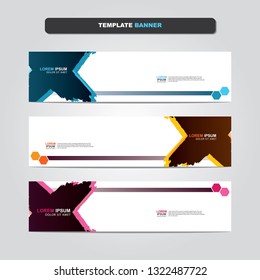 Vector abstract web banner design template. Collection of web banner template. Abstract geometric web design banner template isolated on grey background. Header - landing page Web Design Elements 