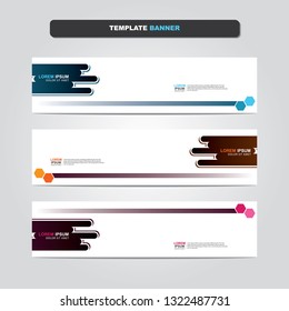 Vector abstract web banner design template. Collection of web banner template. Abstract geometric web design banner template isolated on grey background. Header - landing page Web Design Elements 