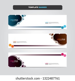 Vector abstract web banner design template. Collection of web banner template. Abstract geometric web design banner template isolated on grey background. Header - landing page Web Design Elements 