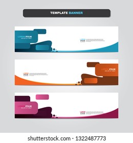Vector abstract web banner design template. Collection of web banner template. Abstract geometric web design banner template isolated on grey background. Header - landing page Web Design Elements 