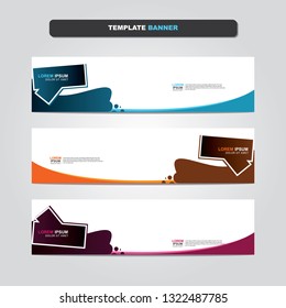 Vector abstract web banner design template. Collection of web banner template. Abstract geometric web design banner template isolated on grey background. Header - landing page Web Design Elements 