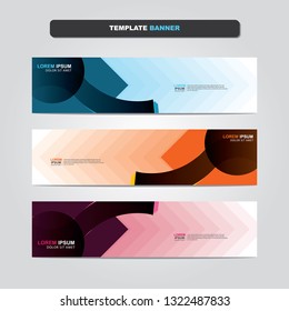 Vector abstract web banner design template. Collection of web banner template. Abstract geometric web design banner template isolated on grey background. Header - landing page Web Design Elements 