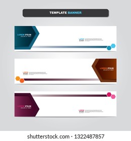 Vector abstract web banner design template. Collection of web banner template. Abstract geometric web design banner template isolated on grey background. Header - landing page Web Design Elements 