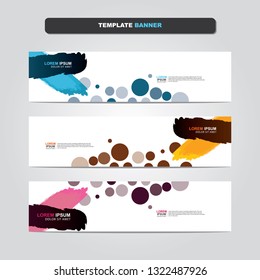 Vector abstract web banner design template. Collection of web banner template. Abstract geometric web design banner template isolated on grey background. Header - landing page Web Design Elements 