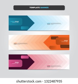 Vector abstract web banner design template. Collection of web banner template. Abstract geometric web design banner template isolated on grey background. Header - landing page Web Design Elements 