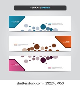 Vector abstract web banner design template. Collection of web banner template. Abstract geometric web design banner template isolated on grey background. Header - landing page Web Design Elements 