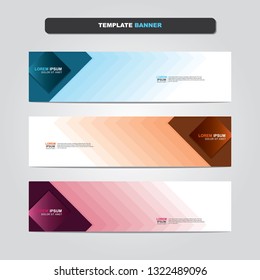 Vector abstract web banner design template. Collection of web banner template. Abstract geometric web design banner template isolated on grey background. Header - landing page Web Design Elements 