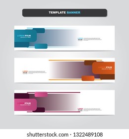 Vector abstract web banner design template. Collection of web banner template. Abstract geometric web design banner template isolated on grey background. Header - landing page Web Design Elements 