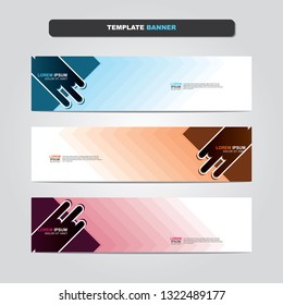 Vector abstract web banner design template. Collection of web banner template. Abstract geometric web design banner template isolated on grey background. Header - landing page Web Design Elements 