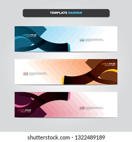 Vector abstract web banner design template. Collection of web banner template. Abstract geometric web design banner template isolated on grey background. Header - landing page Web Design Elements 