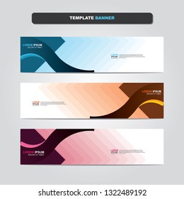 Vector abstract web banner design template. Collection of web banner template. Abstract geometric web design banner template isolated on grey background. Header - landing page Web Design Elements 