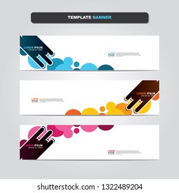 Vector abstract web banner design template. Collection of web banner template. Abstract geometric web design banner template isolated on grey background. Header - landing page Web Design Elements 