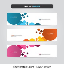 Vector abstract web banner design template. Collection of web banner template. Abstract geometric web design banner template isolated on grey background. Header - landing page Web Design Elements 
