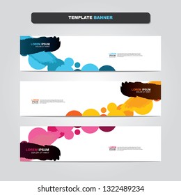 Vector abstract web banner design template. Collection of web banner template. Abstract geometric web design banner template isolated on grey background. Header - landing page Web Design Elements 