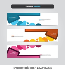 Vector abstract web banner design template. Collection of web banner template. Abstract geometric web design banner template isolated on grey background. Header - landing page Web Design Elements 