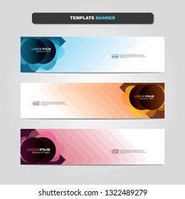 Vector abstract web banner design template. Collection of web banner template. Abstract geometric web design banner template isolated on grey background. Header - landing page Web Design Elements 