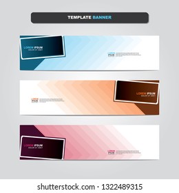 Vector abstract web banner design template. Collection of web banner template. Abstract geometric web design banner template isolated on grey background. Header - landing page Web Design Elements 