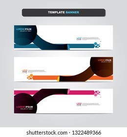 Vector abstract web banner design template. Collection of web banner template. Abstract geometric web design banner template isolated on grey background. Header - landing page Web Design Elements 