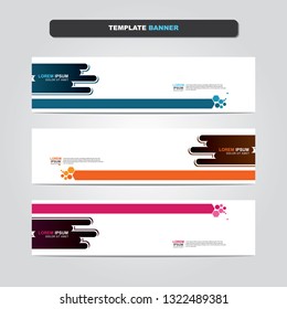 Vector abstract web banner design template. Collection of web banner template. Abstract geometric web design banner template isolated on grey background. Header - landing page Web Design Elements 