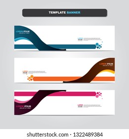 Vector abstract web banner design template. Collection of web banner template. Abstract geometric web design banner template isolated on grey background. Header - landing page Web Design Elements 