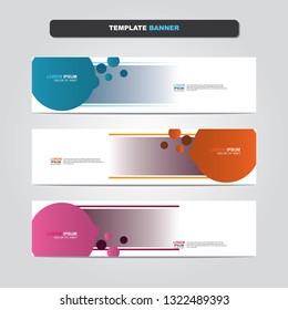 Vector abstract web banner design template. Collection of web banner template. Abstract geometric web design banner template isolated on grey background. Header - landing page Web Design Elements 