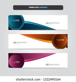 Vector abstract web banner design template. Collection of web banner template. Abstract geometric web design banner template isolated on grey background. Header - landing page Web Design Elements 