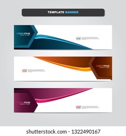 Vector abstract web banner design template. Collection of web banner template. Abstract geometric web design banner template isolated on grey background. Header - landing page Web Design Elements 