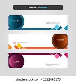 Vector abstract web banner design template. Collection of web banner template. Abstract geometric web design banner template isolated on grey background. Header - landing page Web Design Elements 