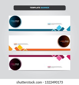 Vector abstract web banner design template. Collection of web banner template. Abstract geometric web design banner template isolated on grey background. Header - landing page Web Design Elements 