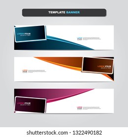 Vector abstract web banner design template. Collection of web banner template. Abstract geometric web design banner template isolated on grey background. Header - landing page Web Design Elements 