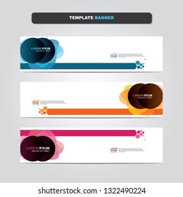 Vector abstract web banner design template. Collection of web banner template. Abstract geometric web design banner template isolated on grey background. Header - landing page Web Design Elements 
