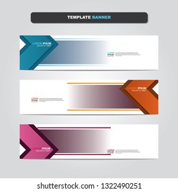 Vector abstract web banner design template. Collection of web banner template. Abstract geometric web design banner template isolated on grey background. Header - landing page Web Design Elements 
