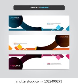 Vector abstract web banner design template. Collection of web banner template. Abstract geometric web design banner template isolated on grey background. Header - landing page Web Design Elements 