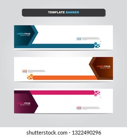 Vector abstract web banner design template. Collection of web banner template. Abstract geometric web design banner template isolated on grey background. Header - landing page Web Design Elements 