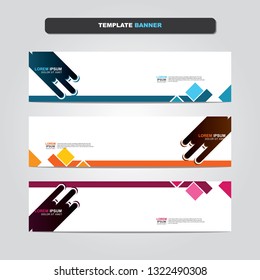 Vector abstract web banner design template. Collection of web banner template. Abstract geometric web design banner template isolated on grey background. Header - landing page Web Design Elements 