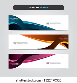 Vector abstract web banner design template. Collection of web banner template. Abstract geometric web design banner template isolated on grey background. Header - landing page Web Design Elements 