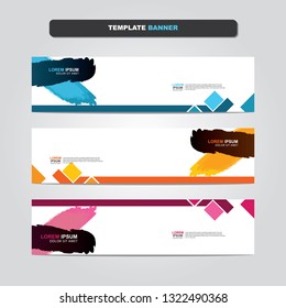 Vector abstract web banner design template. Collection of web banner template. Abstract geometric web design banner template isolated on grey background. Header - landing page Web Design Elements 