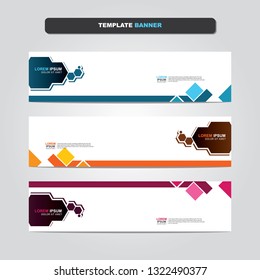 Vector abstract web banner design template. Collection of web banner template. Abstract geometric web design banner template isolated on grey background. Header - landing page Web Design Elements 